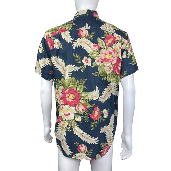Denim & Supply Ralph Lauren Men's L Hawaiian Aloha Button Up Sleeve EUC - Picture 2 of 3